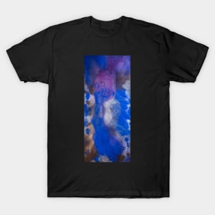 Blue and Purple Fluid Painting T-Shirt